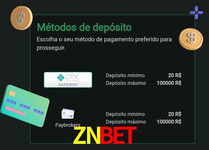 O cassino ZNBETbet oferece uma grande variedade de métodos de pagamento